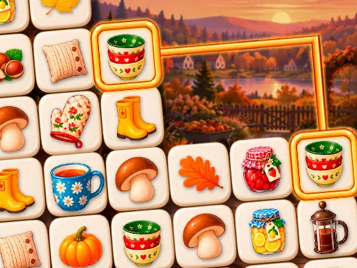 Autumn Cottage Connect browser game preview