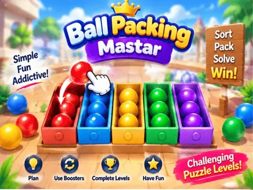 Ball Packing Master Puzzle – Fill Box browser game preview