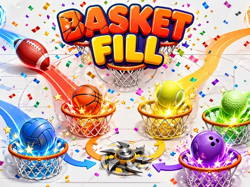 Basket Fill : Ball Puzzle browser game preview