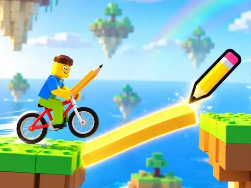 Bike Obby Draw Pencil browser game preview
