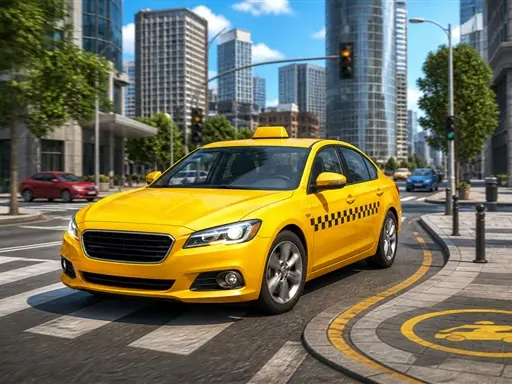 City Taxi Driving Simulator browser game preview