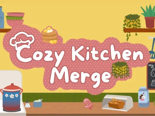 Cozy Kitchen Merge browser game preview
