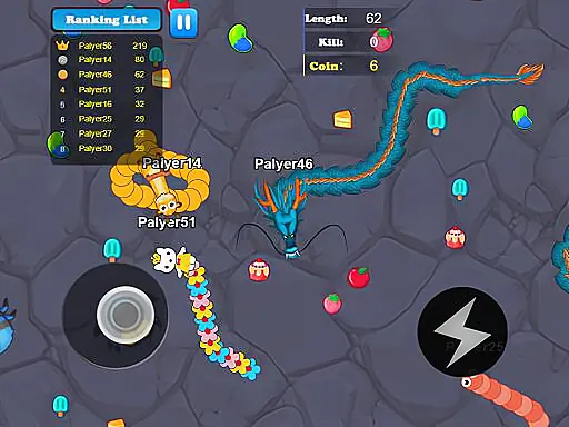 Greedy Snake Multiplayer Duel browser game preview