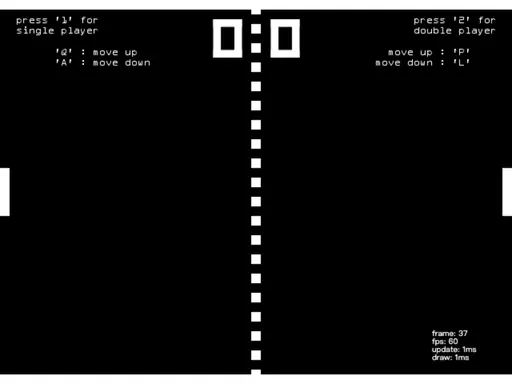 Pong browser game preview