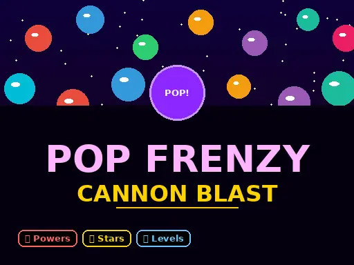 Pop Frenzy Cannon Blast browser game preview