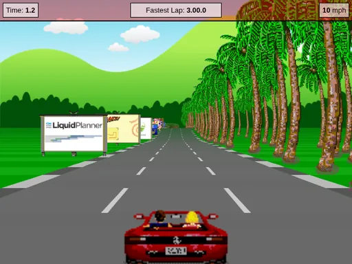 JavaScript Racer browser game preview