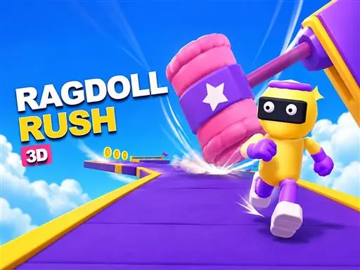 Ragdoll Rush 3D: Sky Race browser game preview