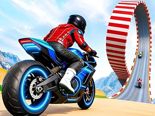Ramp Rider Mega Bike Racing browser game preview