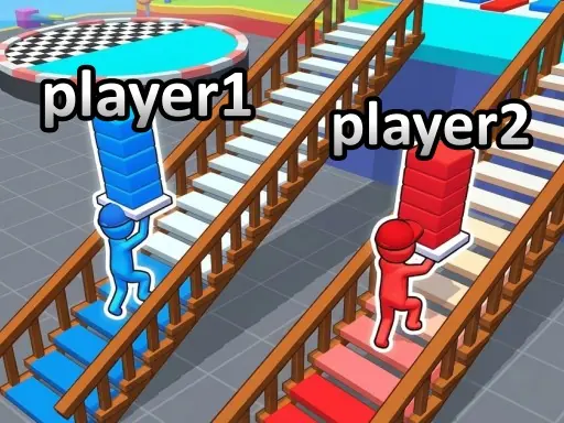 Stairs Races For 2 Players browser game preview