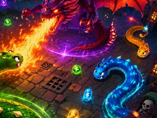 Tailoff.io: Snake Dragon Arena browser game preview