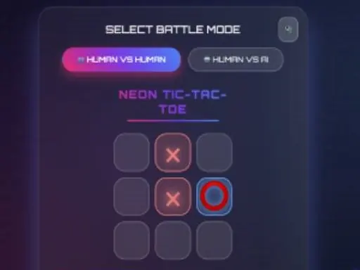 Tic tac toe with AI and multiplayer browser game preview