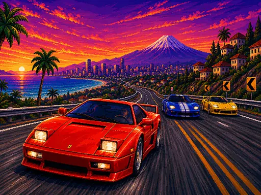 Turbo Horizon Racing browser game preview