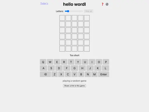 Word Guess browser game preview